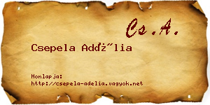 Csepela Adélia névjegykártya